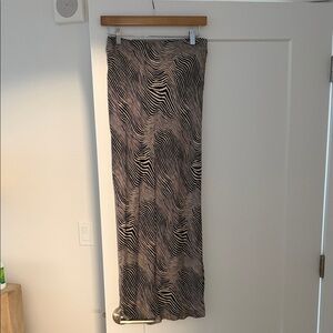 Zara animal print maxi skirt